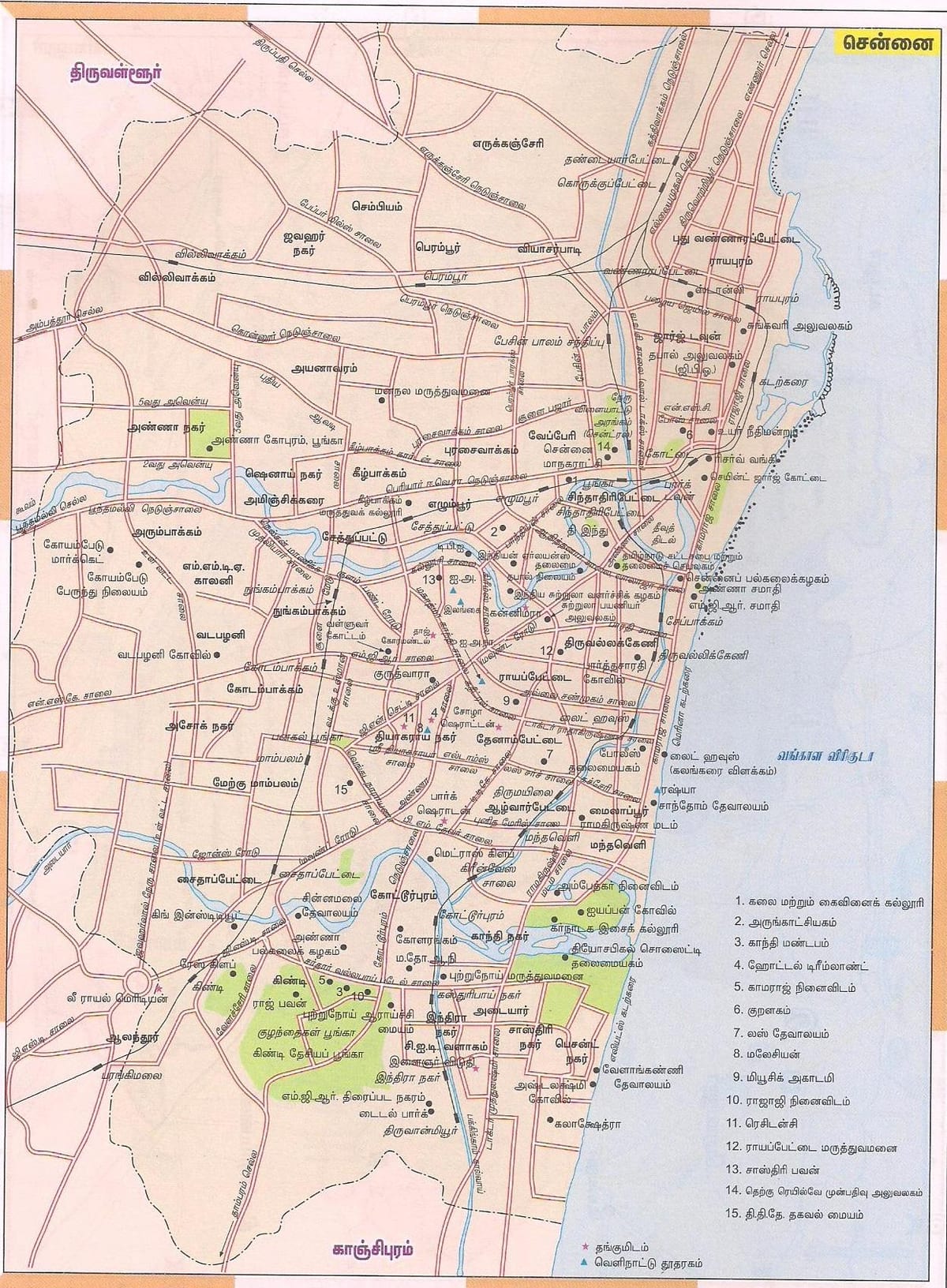 mapa trasy Chennai