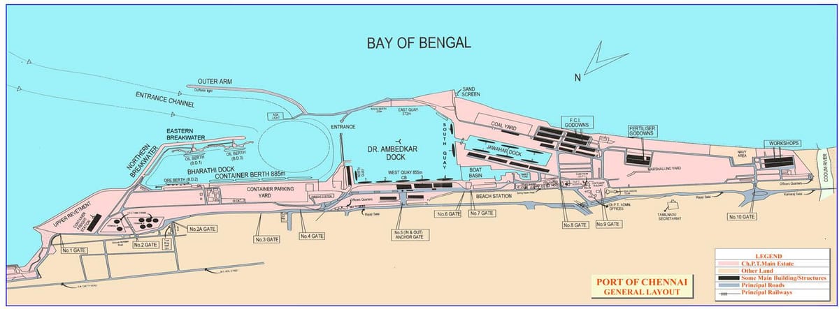 mapa Chennai port
