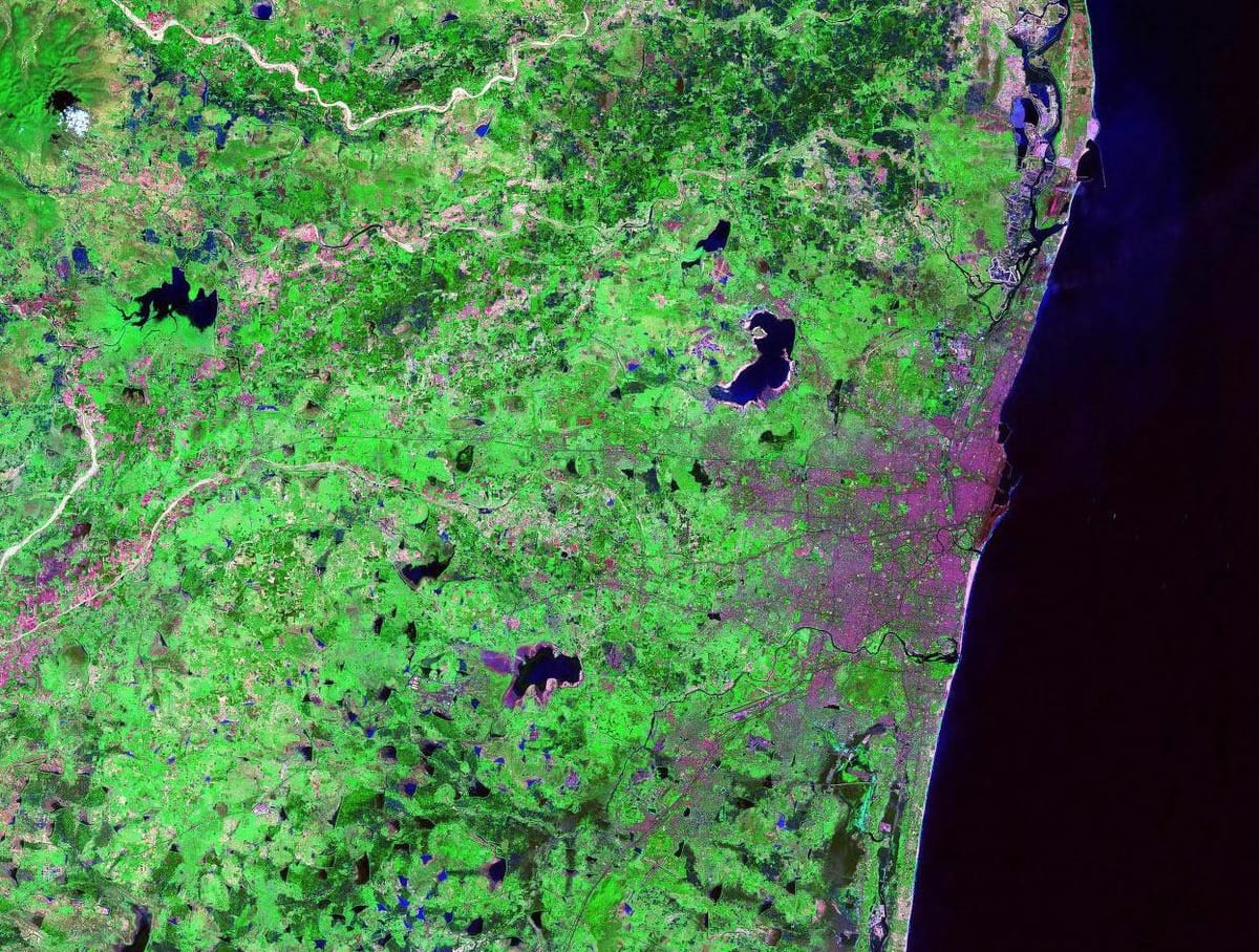 satelitní mapa Chennai