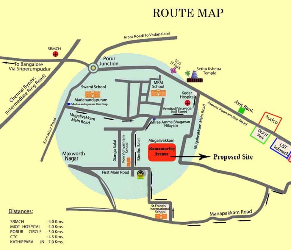 Porur Chennai mapě