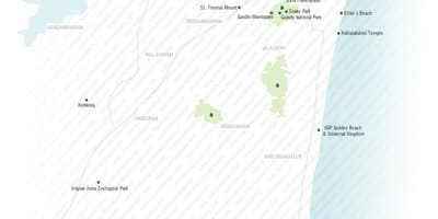 Chennai marina beach mapě