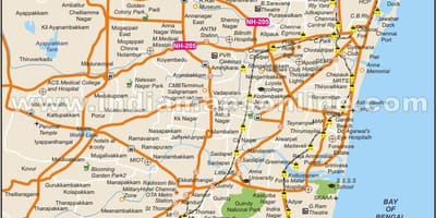 Chennai město plné mapě