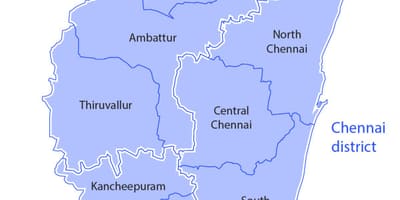 Chennai limit mapě
