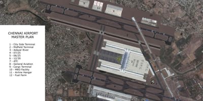 Mapa letiště Chennai