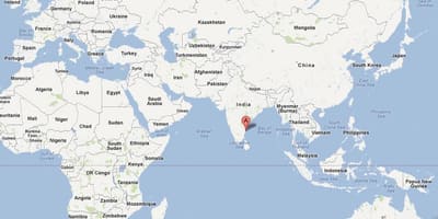 Chennai na mapě světa