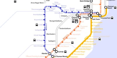Mapa Metro Chennai