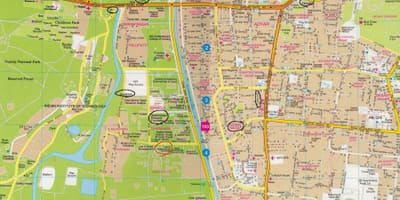 Podrobná mapa Chennai
