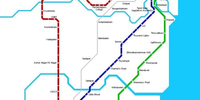 Root mapě Chennai