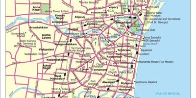 Chennai v mapě